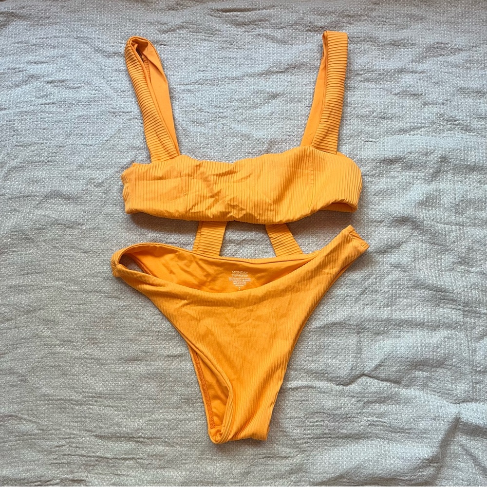 NWOT Monday Swimwear Bikini in Tangerine
